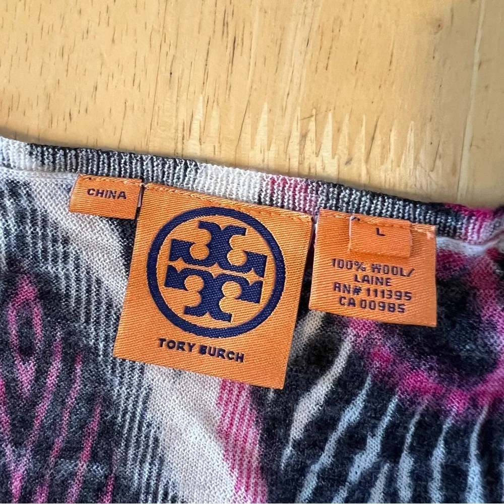 TORY BURCH Women's 3/4 Sleeve Pullover Wool Sweater Size L